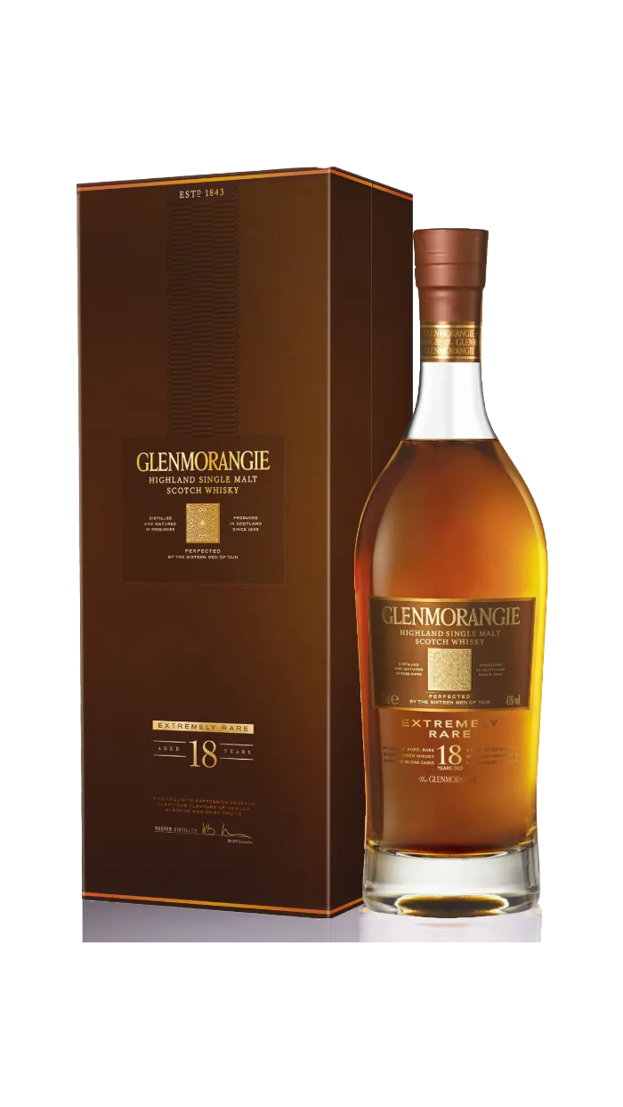 Glenmorangie EXTREMELY RARE 18 Years Old Highland Single Malt 43% Vol. 0,7l in Geschenkbox