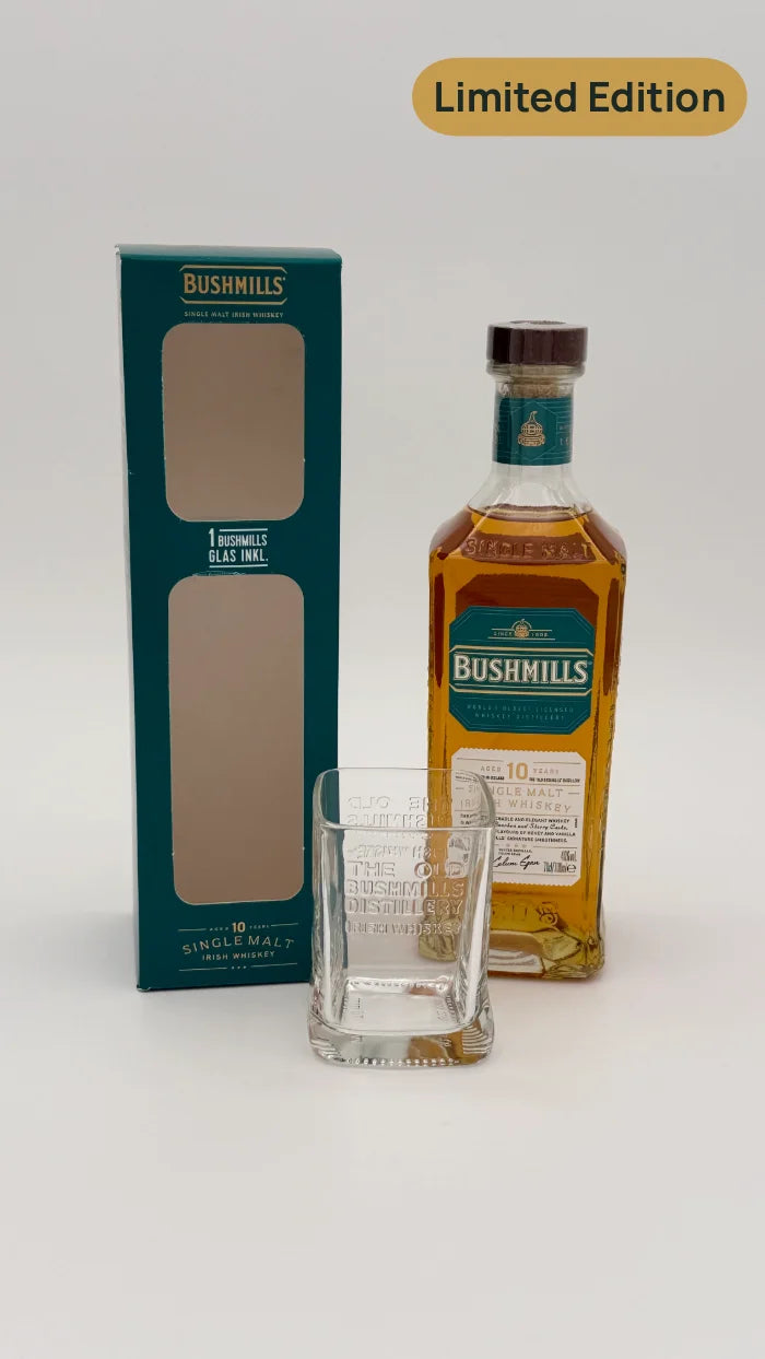 Bushmills 10 YO Irish Whiskey 40% vol. 0,70l in Geschenkbox mit Glas