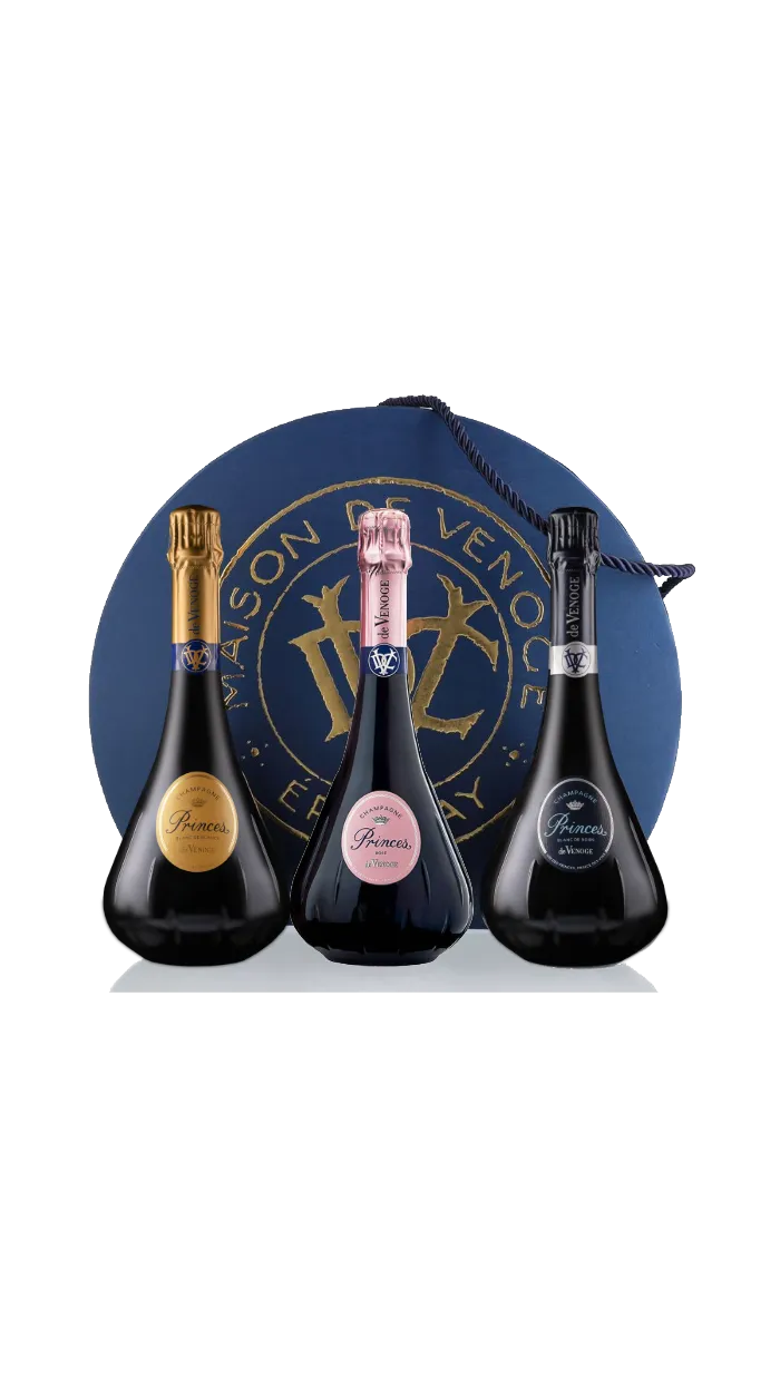 De Venoge Princes Champagner Coffret Chapeau 12% vol. 3 x 0,75l Geschenk-Set
