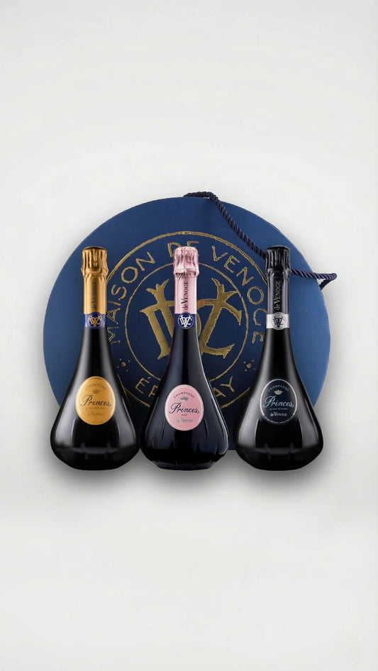 De Venoge Princes Champagner Coffret Chapeau 12% vol. 3 x 0,75l Geschenk-Set