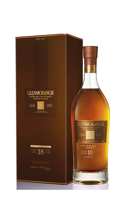 Glenmorangie EXTREMELY RARE 18 Years Old Highland Single Malt 43% Vol. 0,7l in Geschenkbox